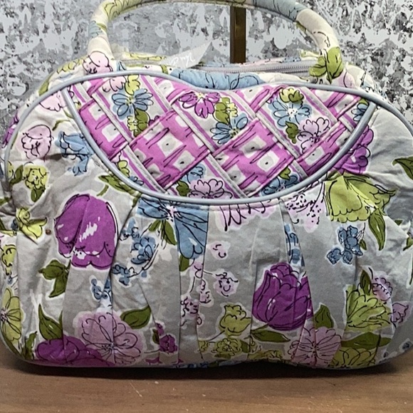 Vera Bradley Grey and Pink Small Tote - Picture 6 of 13